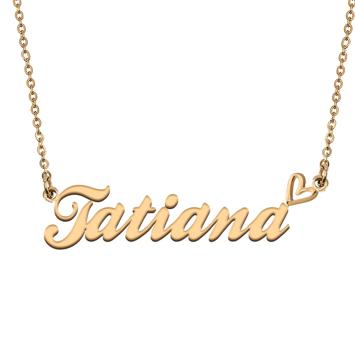 Personalized Name Necklace for Women - Gold Custom Heart Choker with Dancing Wolf Design | Romantic Gift, Anniversary Present, Birthday Jewelry