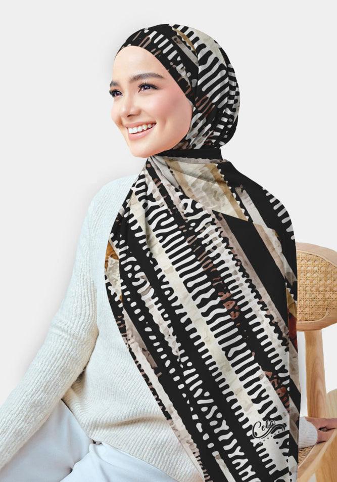 Kora Printed Chiffon Hijab - Lightweight Muslim Scarf for Women - Perfect for Daily Wear, Prayer & Special Occasions