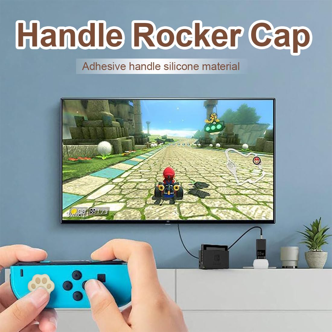8PCS Cat Paw Thumb Grips for Nintendo Switch & Switch Lite Only - Soft Silicone Joystick Covers for Comfortable Gaming - Perfect for Kids, Girls, and Cat Lovers