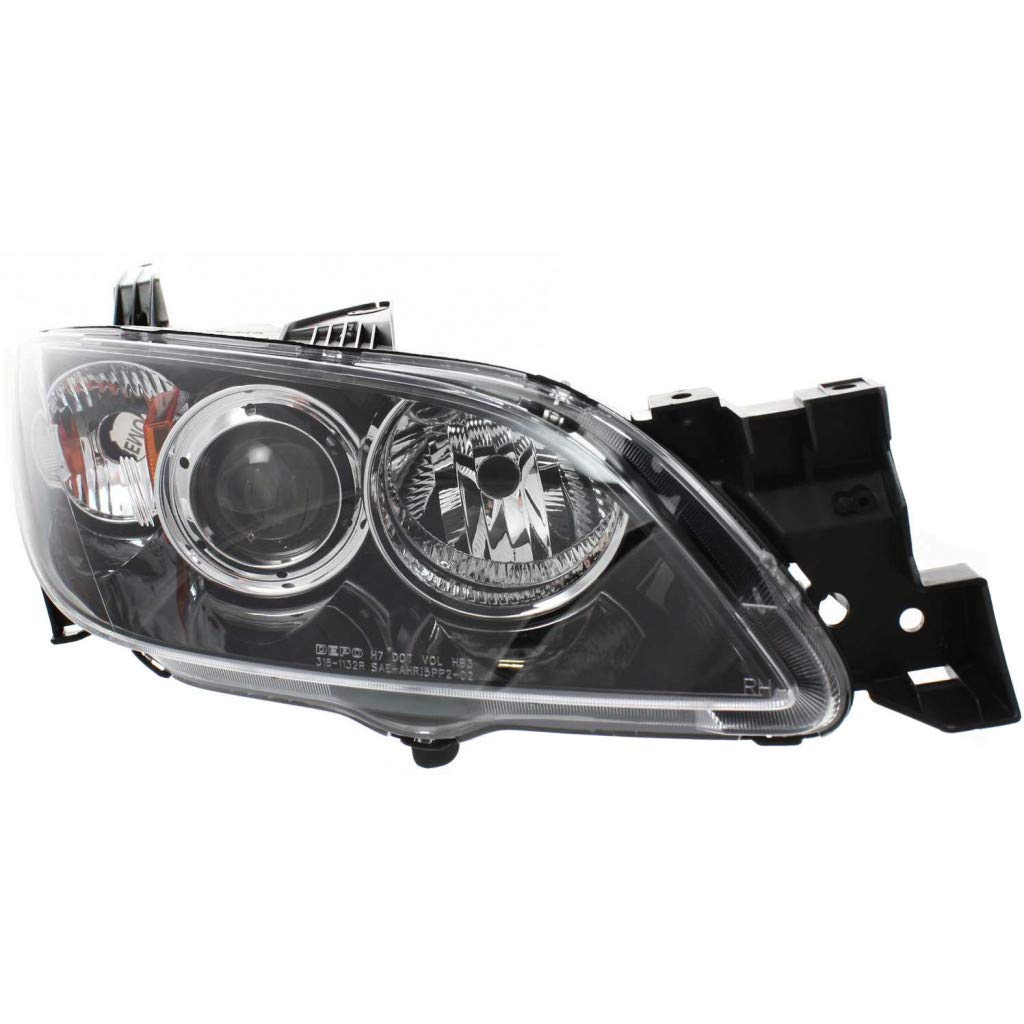 2004-2009 Mazda 3 Headlight Assembly Pair - Driver & Passenger Side Replacement with CAPA Certified MA2518108C - Perfect for Night Driving & Vehicle Restoration
