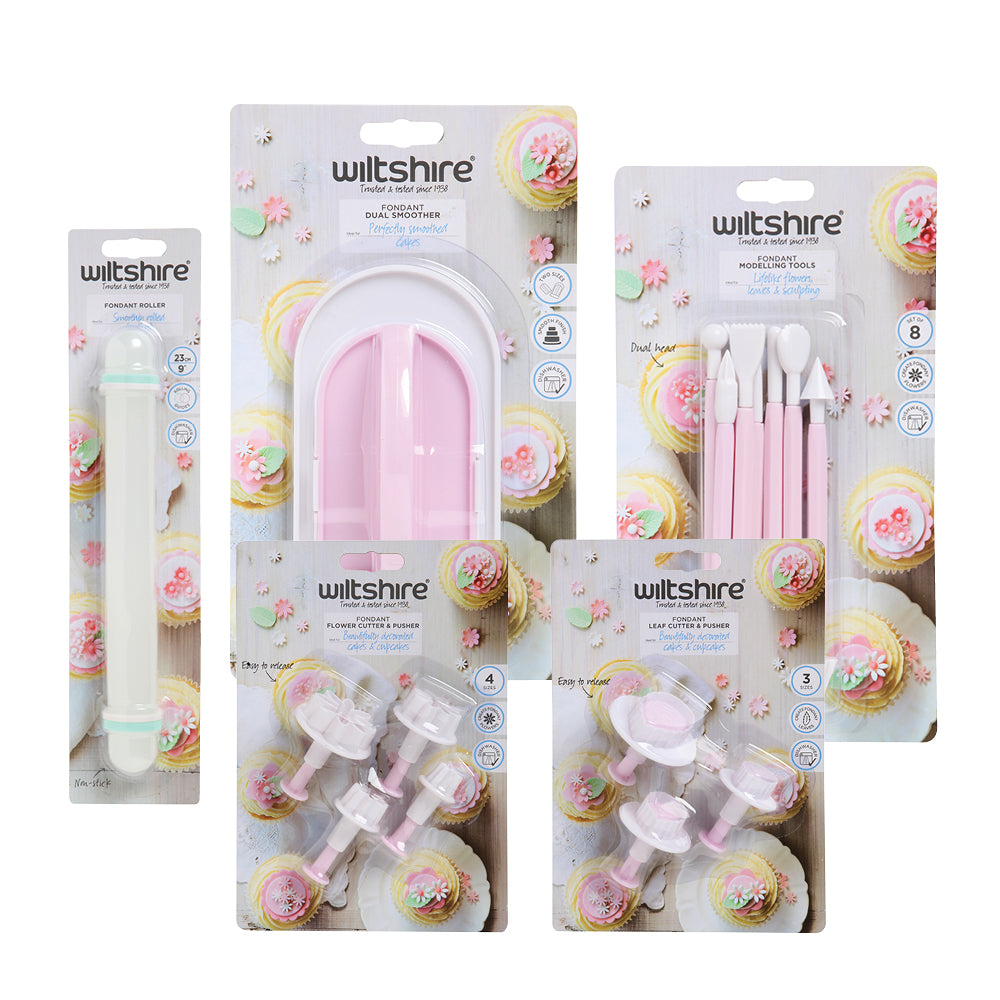 Premium Baker's Fondant Bundle - 5 lbs White Rolled Fondant for Cake Decorating, Smooth Icing for Wedding Cakes, Birthday Cakes & Cupcakes - Easy to Use, Tastes Delicious