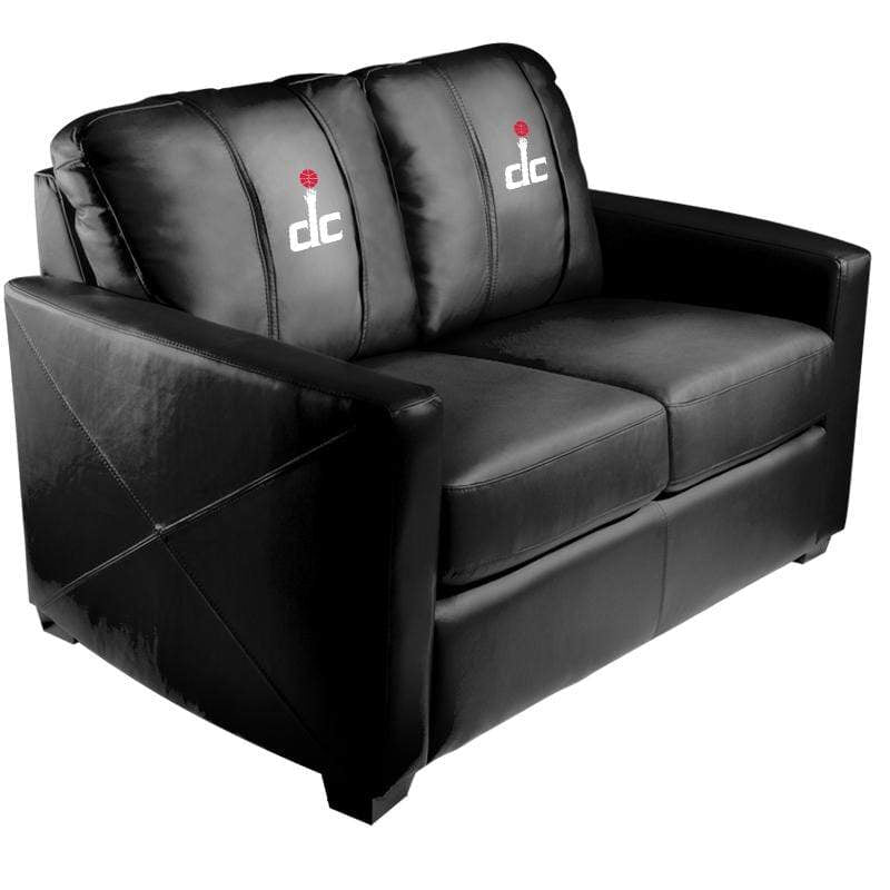 NBA Team Logo Stationary Loveseat - Comfortable Two-Seater Sofa for Living Room, Game Room & Man Cave Decor