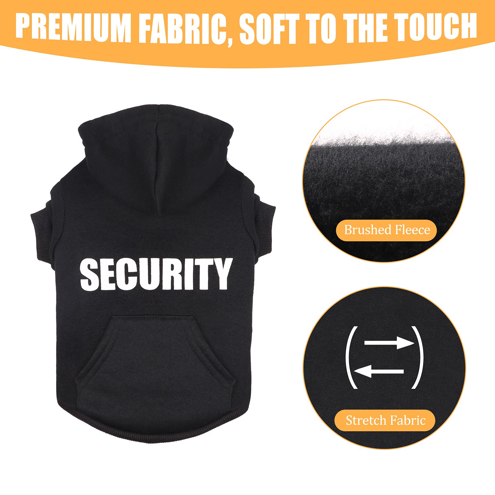 Soft Brushed Fleece Dog Hoodie Sweater with Pocket - Warm & Cozy Dog Clothes for Medium Dogs (M), Black | Perfect for Winter Walks & Outdoor Adventures