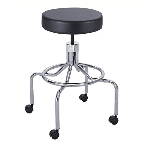 Ergonomic Lab Drafting Chair with Adjustable Height & High Base - Black - Perfect for Laboratories, Drafting Tables & Home Offices