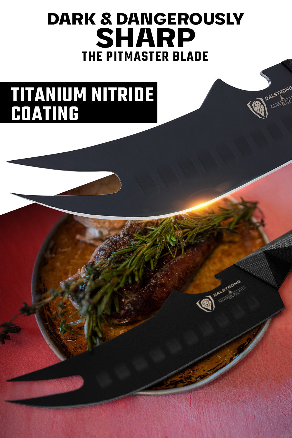 Dalstrong BBQ Pitmaster Knife 6.5 Inch - Shadow Black Series Professional Chef Knife | NSF Certified | High Carbon German Steel | Perfect for Grilling, Slicing Meats & Outdoor Cooking