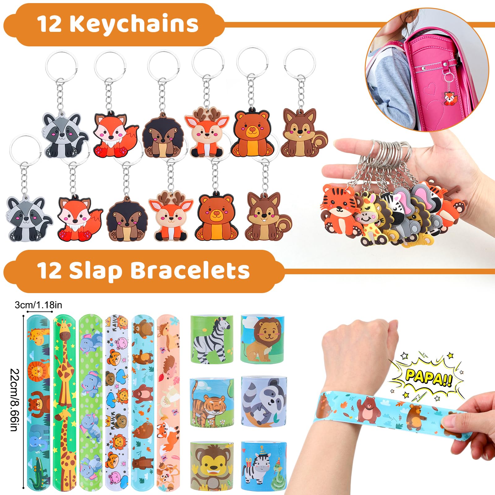 134 PCS Woodland Animal Party Favors - Wild Animals Themed Birthday Party Supplies for Kids, Baby Shower & Woodland Decorations | Goodie Bag Stuffers for Forest-Themed Parties, Classroom Rewards & Baby Shower Games