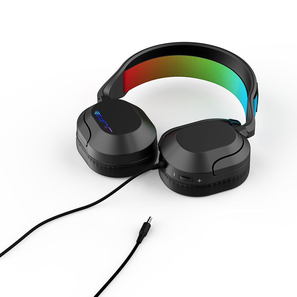 Nightfall Wired Gaming Headset with Noise Cancellation - Black | PC, PS4, PS5, Xbox Compatible for Immersive Gaming Experience