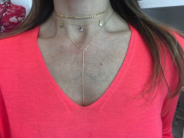 14K Gold Star Choker Necklace - Elegant Layering Piece for Women, Perfect for Parties, Weddings & Everyday Wear