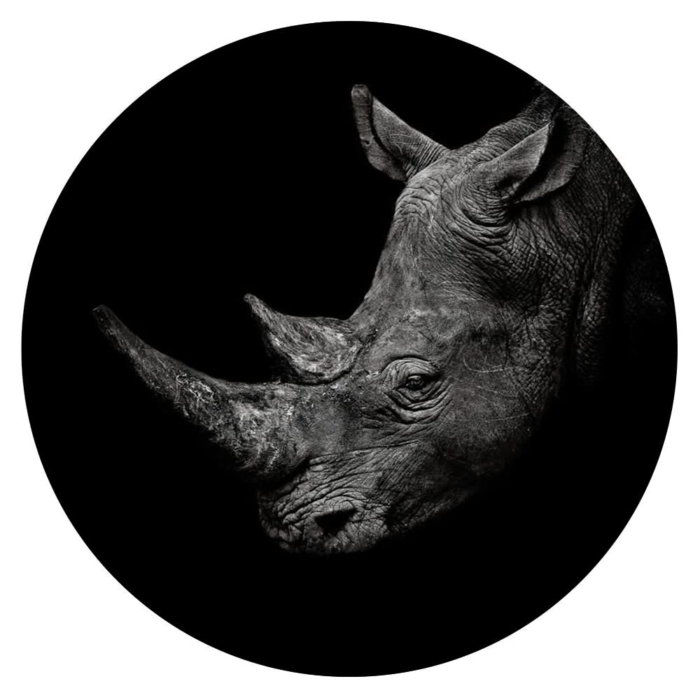 300 Piece Circular Wooden Puzzles - Animals Collection, Black & White Round Jigsaw Puzzles for Adults & Kids | Educational Toys, Stress Relief Games, School Supplies, Parent-Child Activities | Perfect for Home Decor, Classroom Learning & Family Game Nights