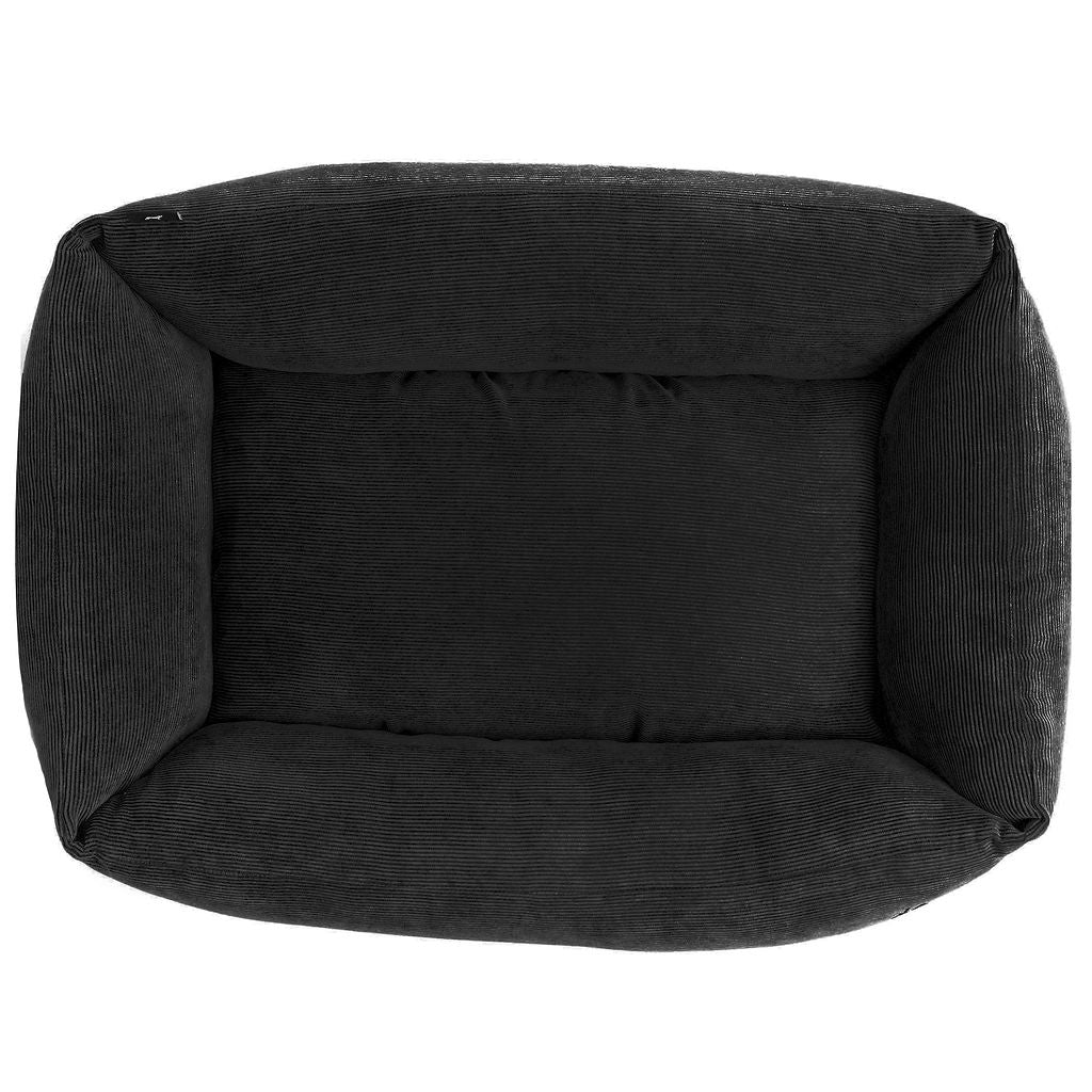 Premium Velvet Dog Bed - City Model in Black - Cozy & Stylish Pet Bed for Small to Medium Dogs - Perfect for Home, Apartment, or Office Use