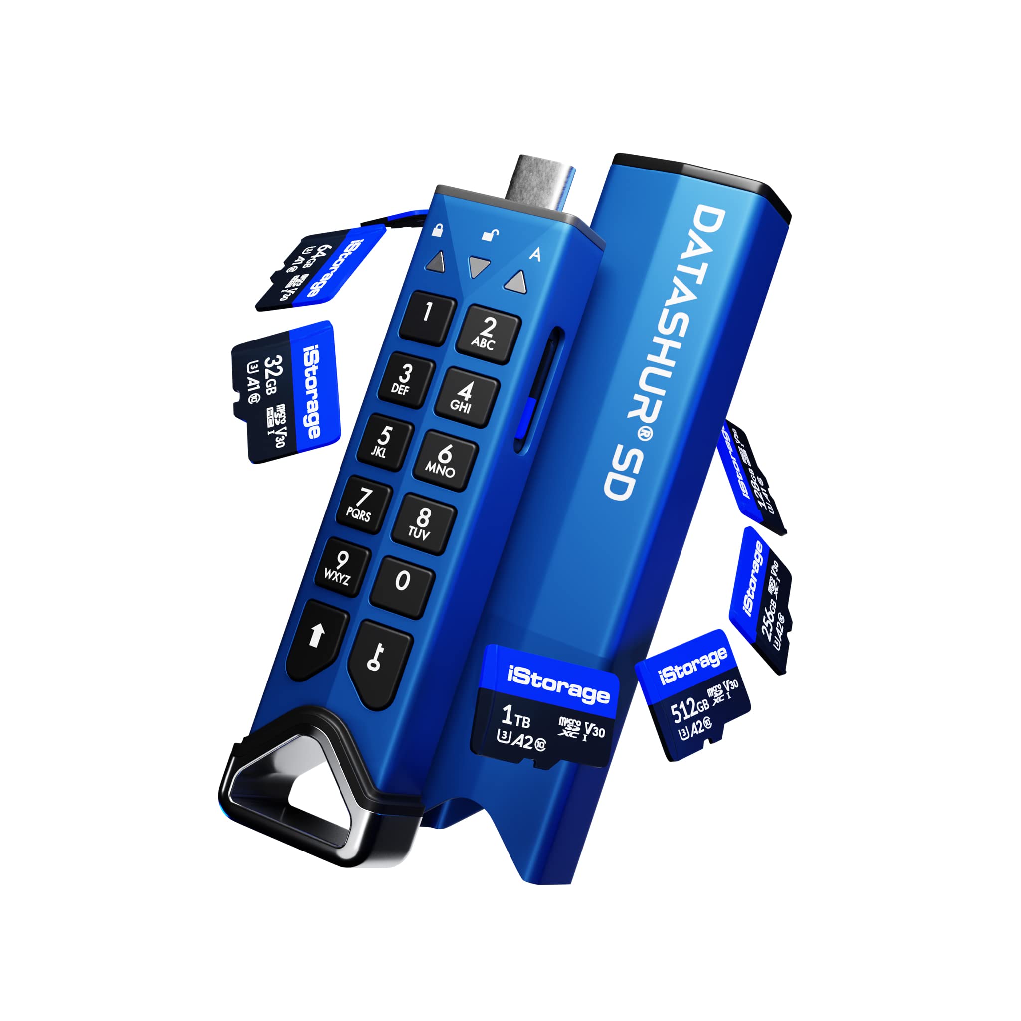 512GB iStorage MicroSD Card with Military-Grade Encryption | Secure Data Storage for Photos, Videos & Files | Works with DatAshur SD Flash Drives | Perfect for Travelers, Photographers & Business Professionals
