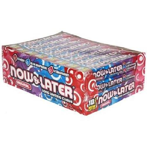 NOW AND LATER BAR CANDY - Assorted Fruit Flavors (Pack of 24) - Mfr Part No. 50067 - Perfect for Halloween Treats, Party Favors & On-the-Go Snacks