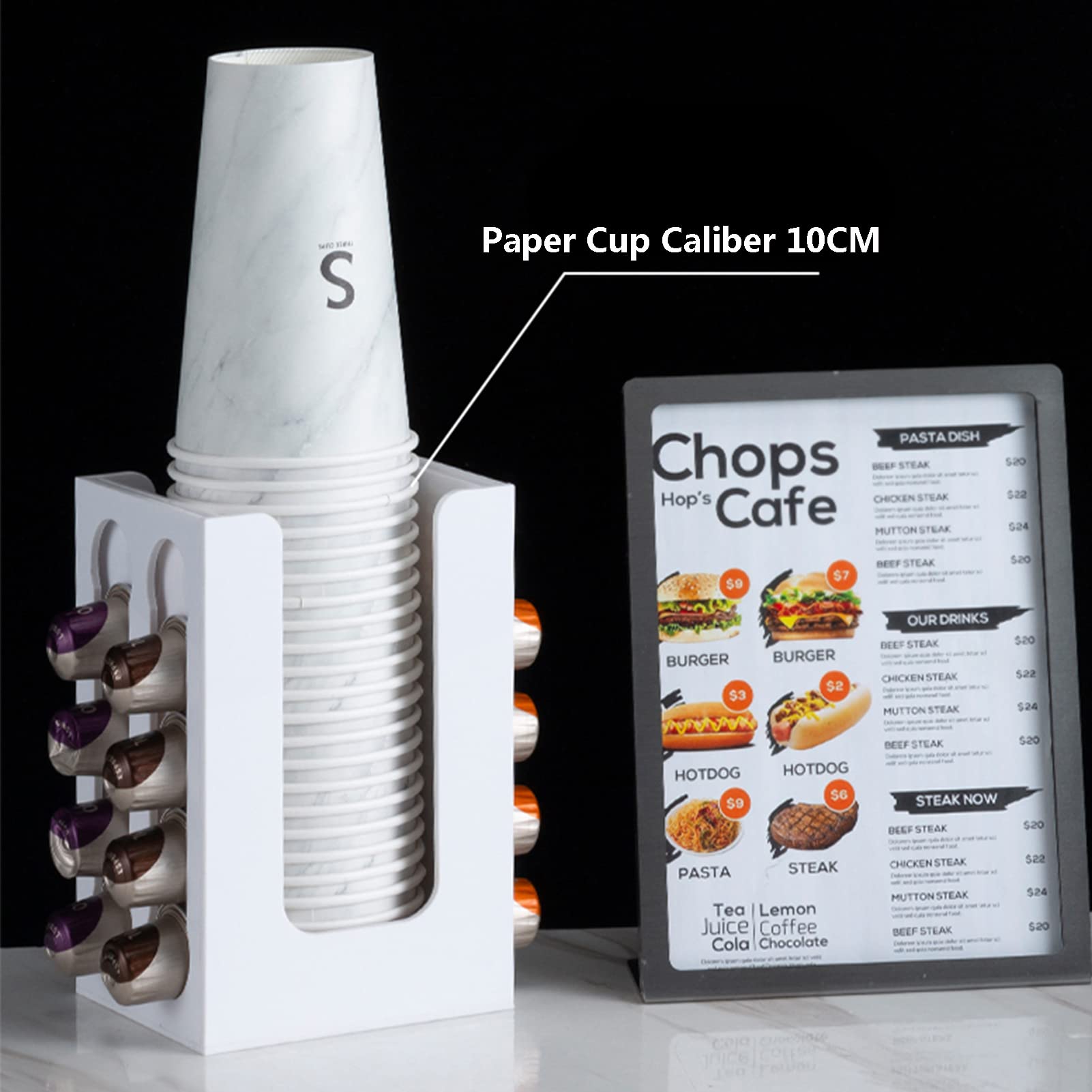 Acrylic Coffee Capsule Holder - K Cup & Coffee Pod Storage Organizer for Countertop, Coffee Station & Bar Accessories - Perfect for Home, Office & Kitchen Use
