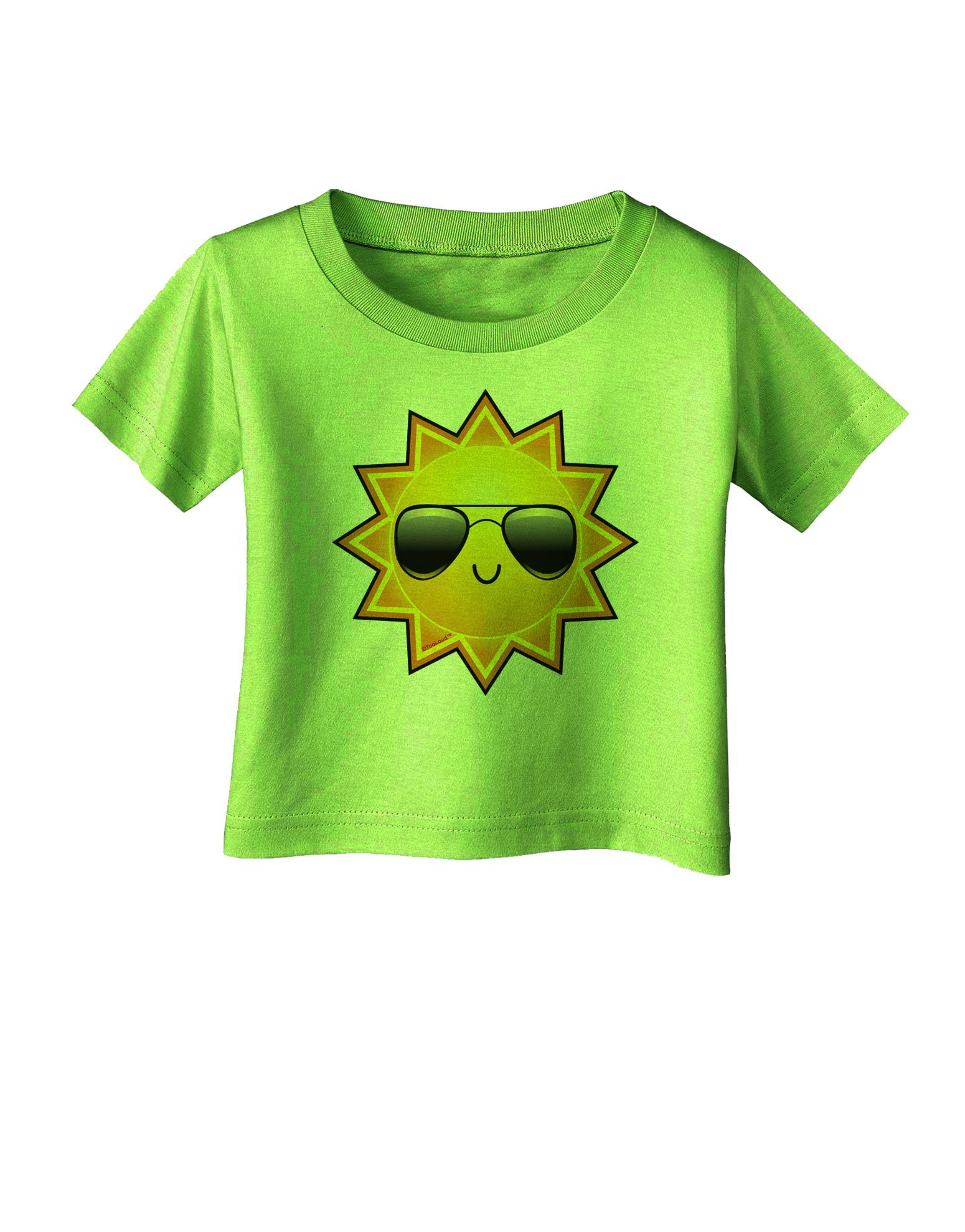 TooLoud Sun with Sunglasses Baby T-Shirt - Cute Infant Graphic Tee for Boys & Girls - Perfect for Playdates, Beach Outings & Summer Activities