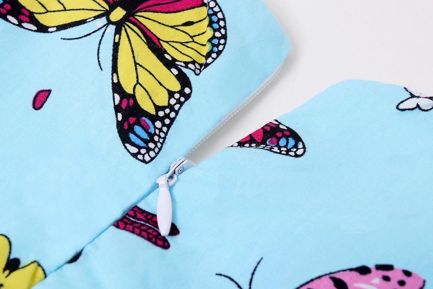 SMILING PINKER Girls Summer Dresses - Cotton Sleeveless Swing Dress with Butterfly Print for Toddler & Kids - Perfect for Outdoor Play, Birthday Parties & Family Gatherings