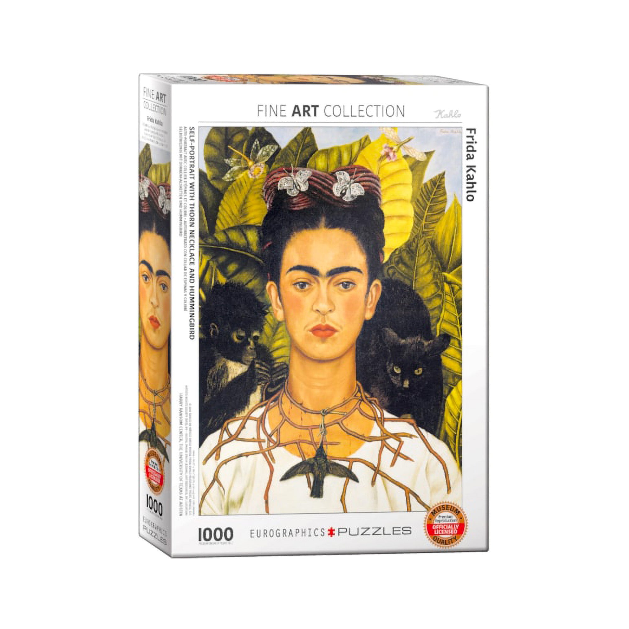 1,000 Piece Jigsaw Puzzle - Frida Kahlo Self Portrait with Thorn Necklace & Hummingbird | Art Puzzle for Adults | Home Decor & Relaxation Activity
