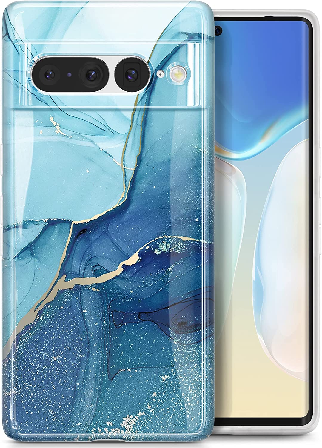 Google Pixel 7 Pro Case 6.7 Inch - Slim Shockproof TPU Protective Phone Cover with Soft Durable Material in Navy Blue - Perfect for Everyday Use, Travel & Outdoor Activities