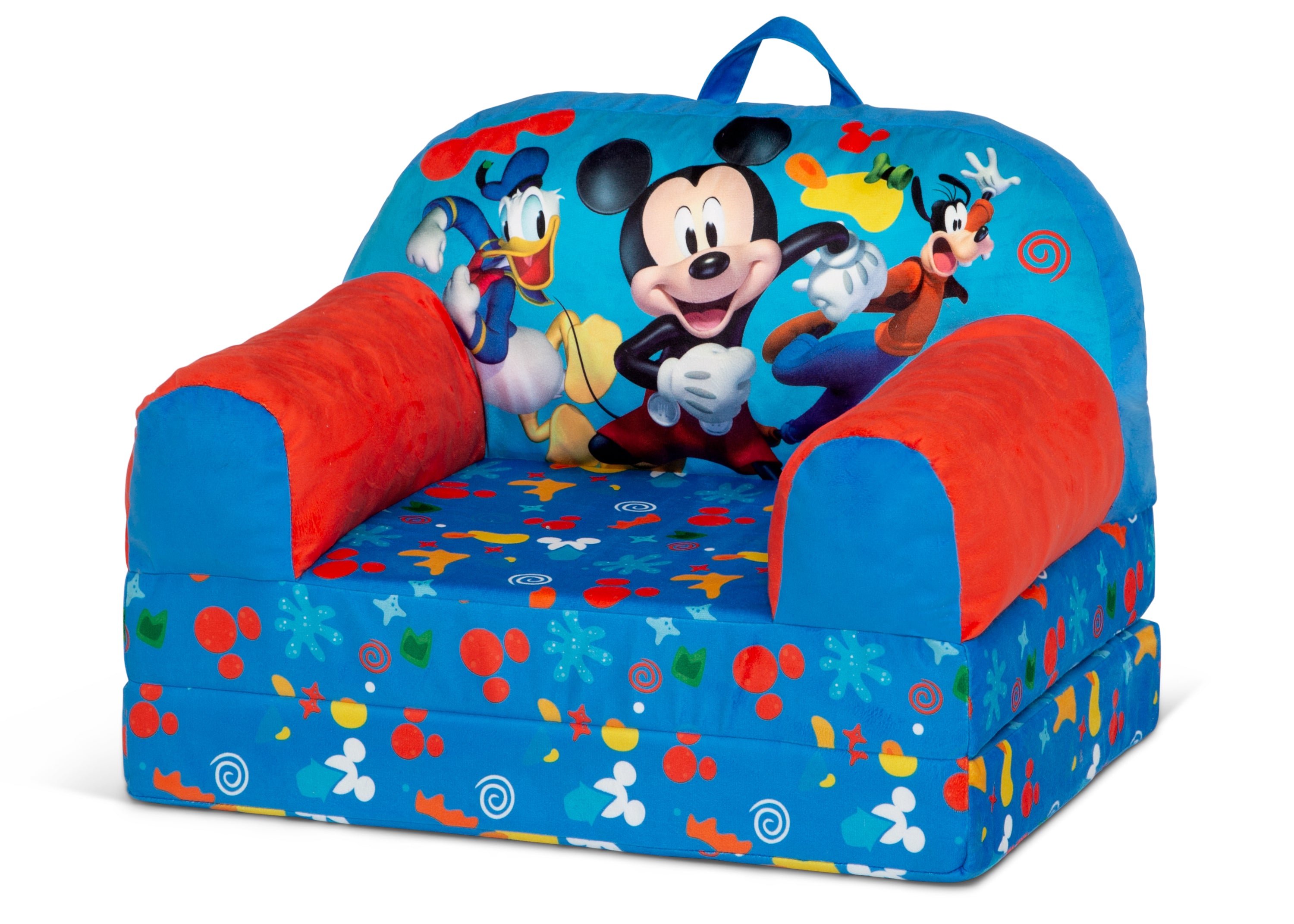 Disney Mickey Mouse Cozee Buddy Flip Out Chair - Soft Plush Recliner for Kids, Perfect for Playrooms, Bedrooms & Movie Nights