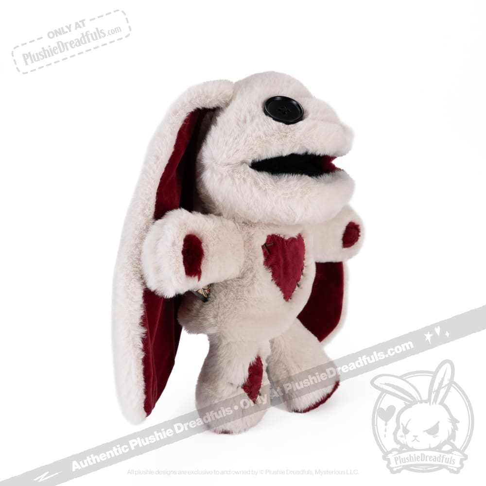 Plushie Dreadfuls Love Rabbit Plush Puppet - Soft Stuffed Animal Toy for Kids & Adults, Perfect for Cuddling, Gifts, and Home Decor