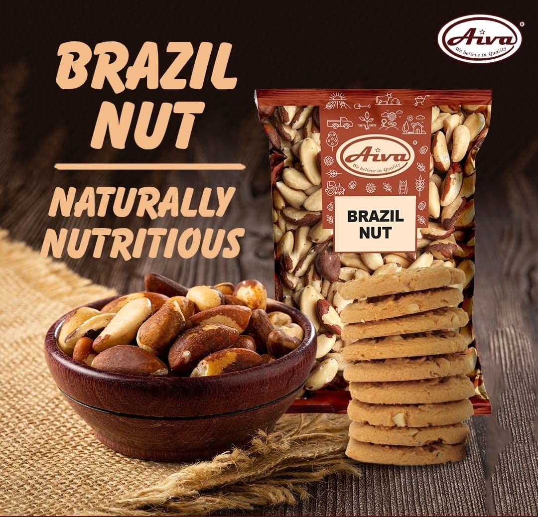 Premium Raw Brazil Nuts | Unsalted, Natural, Fresh | 4 LBS Bulk Pack | Perfect for Snacking, Baking & Healthy Recipes