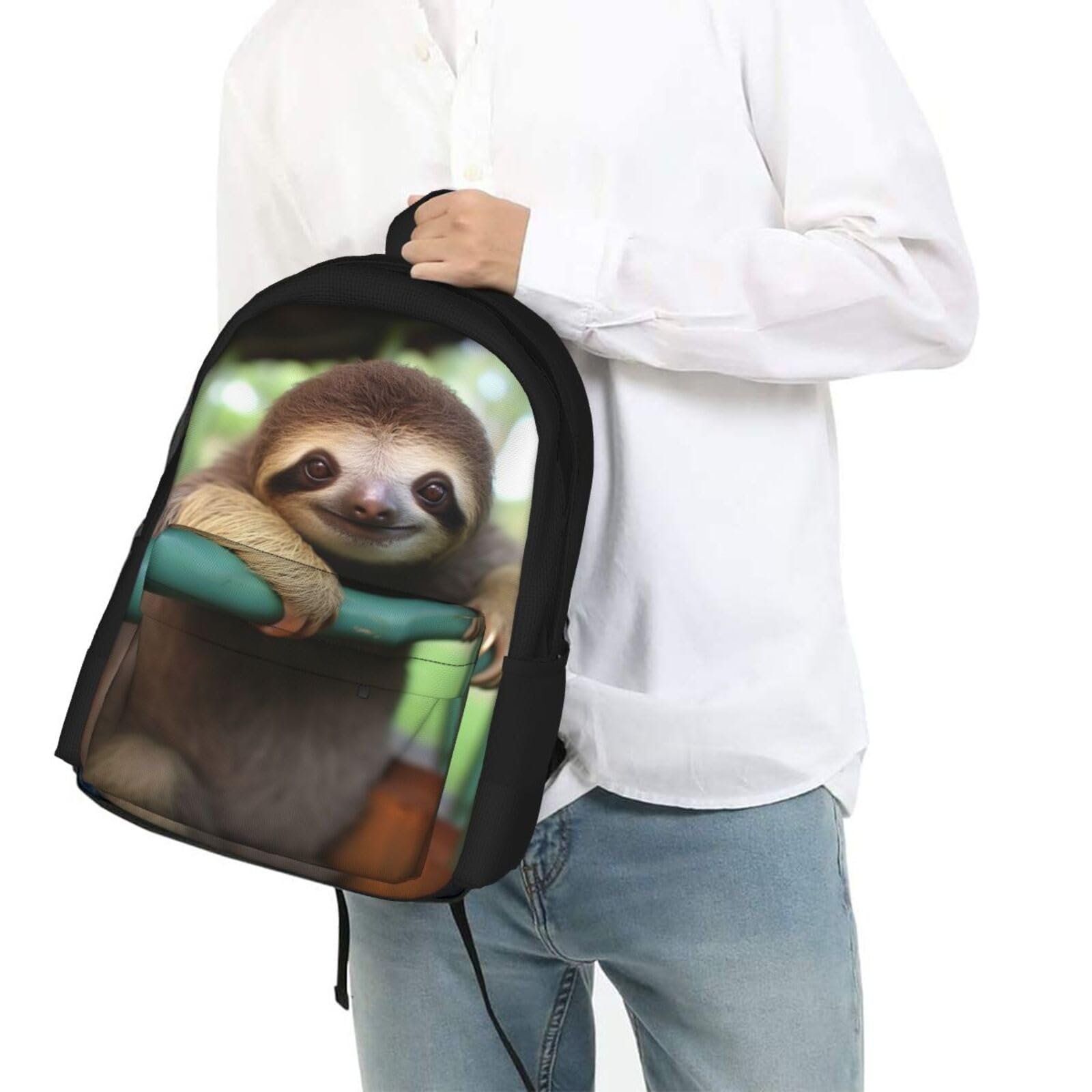 3D Cute Sloth Backpack for Girls & Boys - Lightweight School Bookbag with Laptop Compartment - Perfect for School, Travel & Everyday Use