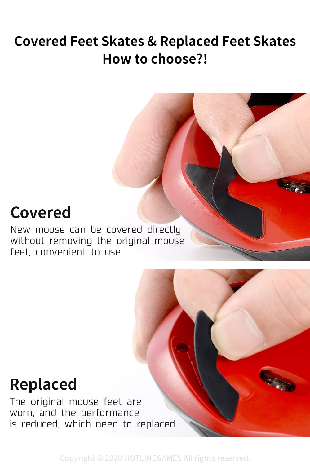 Ultra-Thin 0.23mm PTFE Mouse Feet Skates - 4 Sets for Logitech G Pro Wireless Gaming Mouse | Smooth Glide, Easy Installation, Protects Original Mouse Feet | Perfect for Competitive Gaming & Office Work