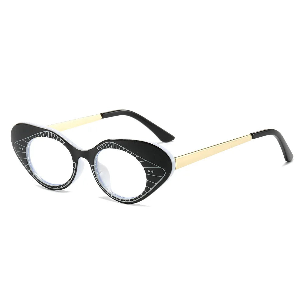 CCspace Women's Full Rim Cat Eye Titanium Eyeglasses Frame - Lightweight & Durable TR90 Material - Fashionable Reading Glasses for Work, Office & Everyday Wear