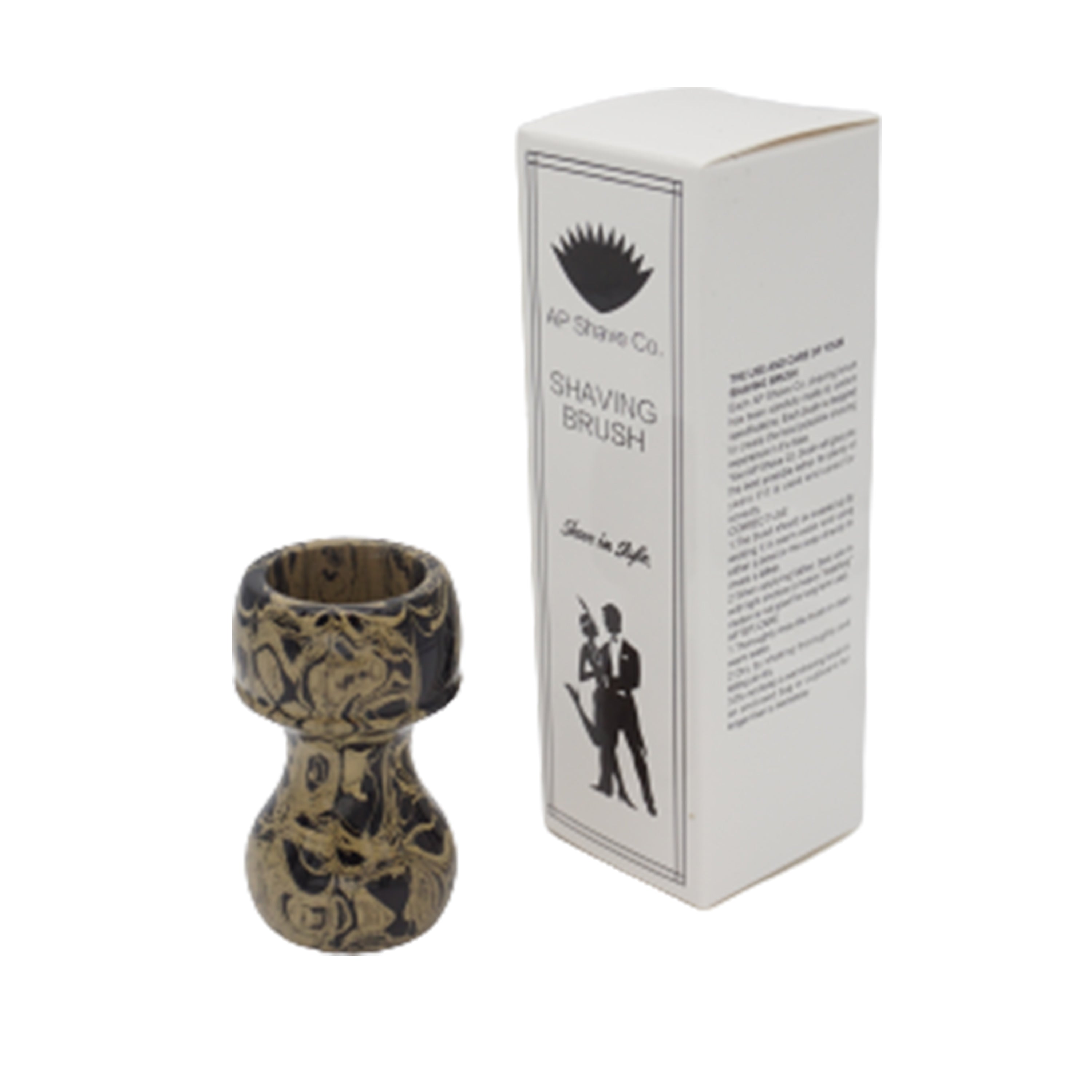 Premium Sand Ebonite Handmade Shaving Brush Handle - Compatible with 24mm & 26mm Knots - Perfect for Wet Shaving & Barber Shop Grooming Rituals