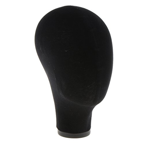 Black Siah Mannequin Canvas Block Head Wig Toupee Hat Display with Mount Hole 21 - Perfect for Wig Styling, Salon Displays, and Fashion Photography