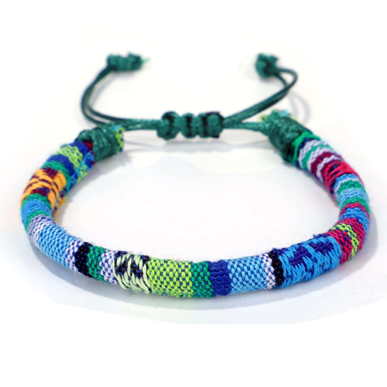Boho Adjustable Wrap Bracelets for Men & Women - Handmade Ethnic Hippie Anklets & Wristbands - Summer Beach Festival Accessories for Outdoor Music Events and Vacation Style
