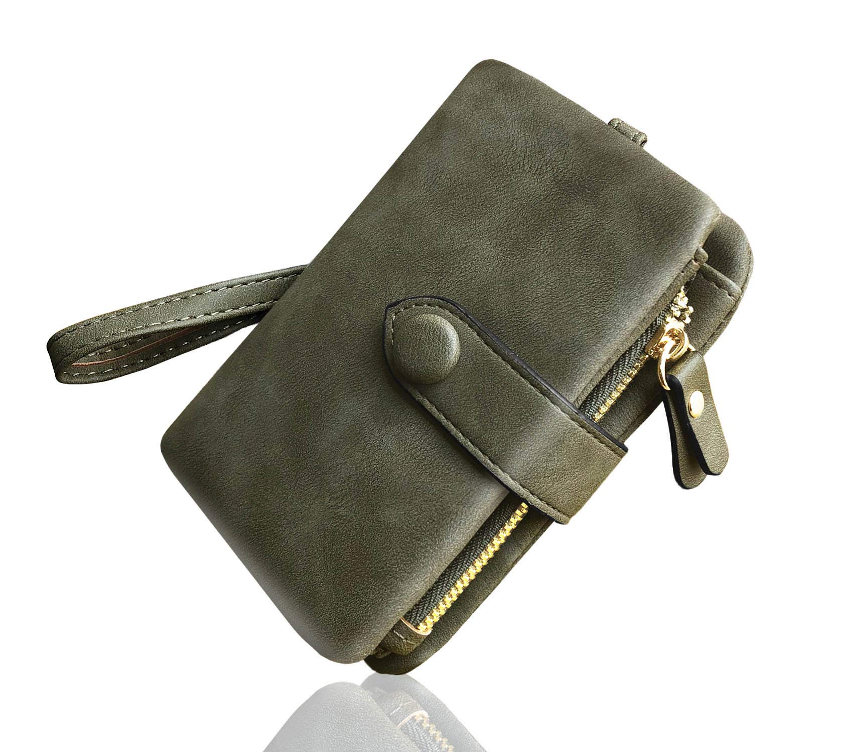 Stylish Women's RFID Blocking Leather Wallet - Bifold, Trifold & Mini Wristlet with Zipper Coin Purse - Small Soft Leather Billfold & Clutch for Everyday Use, Travel & Shopping