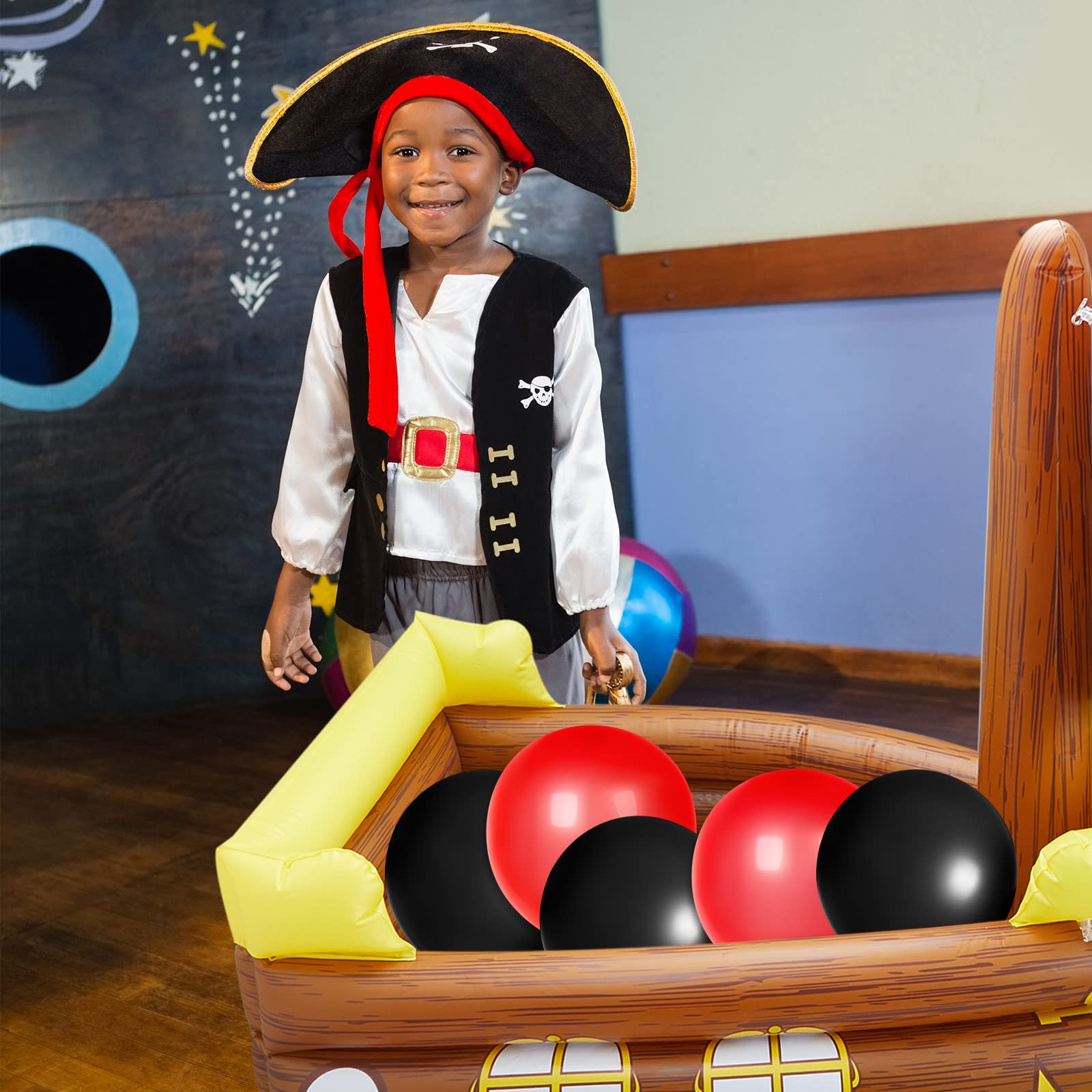 Inflatable Pirate Ship Cooler - 2 Pack Halloween Party Decor, Food & Beverage Serving for Bar, Birthday, Pool Parties - Perfect for Outdoor Events & Themed Gatherings