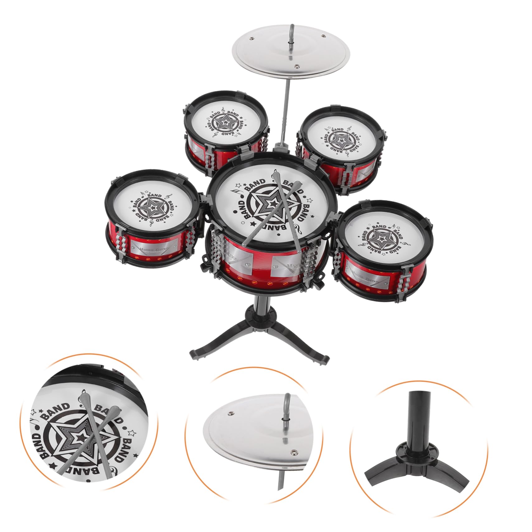 QUMIIRITY Kids Drum Set - Early Learning Musical Toy for Toddlers & Children, Percussion Instruments for Baby & Preschoolers - Perfect for Home Play, Classroom Activities & Birthday Gifts