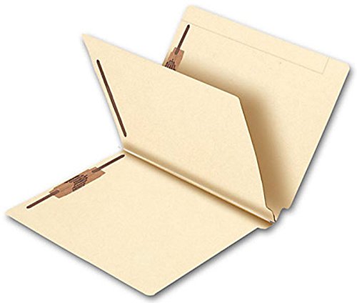 EGP End Tab Single Divider Folder 18pt - Multi-Fastener File Folders (Pack of 40) - Perfect for Office Organization, School Supplies & Document Filing