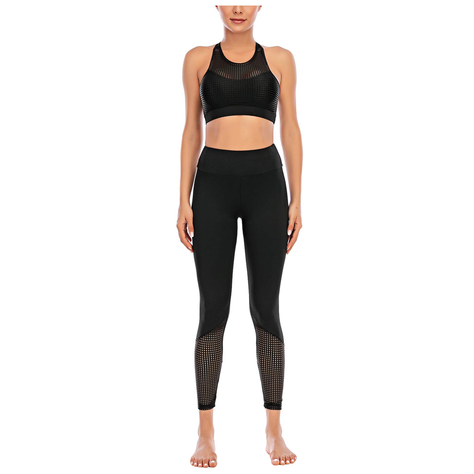 Women's Stretchy High-Waisted Yoga Pants with Print Patchwork - Comfortable Workout Leggings for Fitness, Running & Lounge Wear
