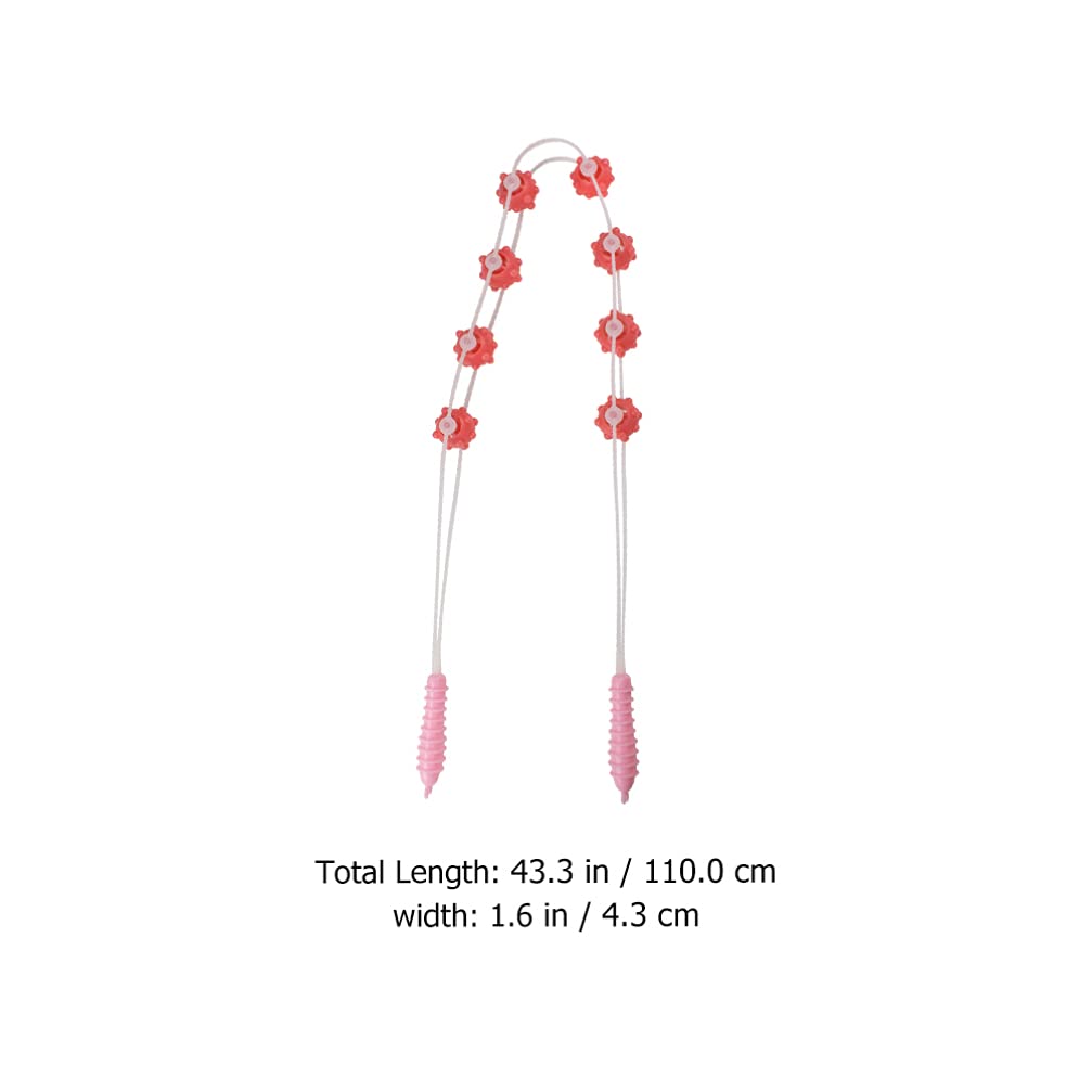Trigger Point Massager with Massage Balls - Deep Tissue Back, Neck, Shoulder & Leg Massage Roller - Anti Cellulite & Muscle Pain Relief - Pink Body Massager for Home, Office & Gym Use