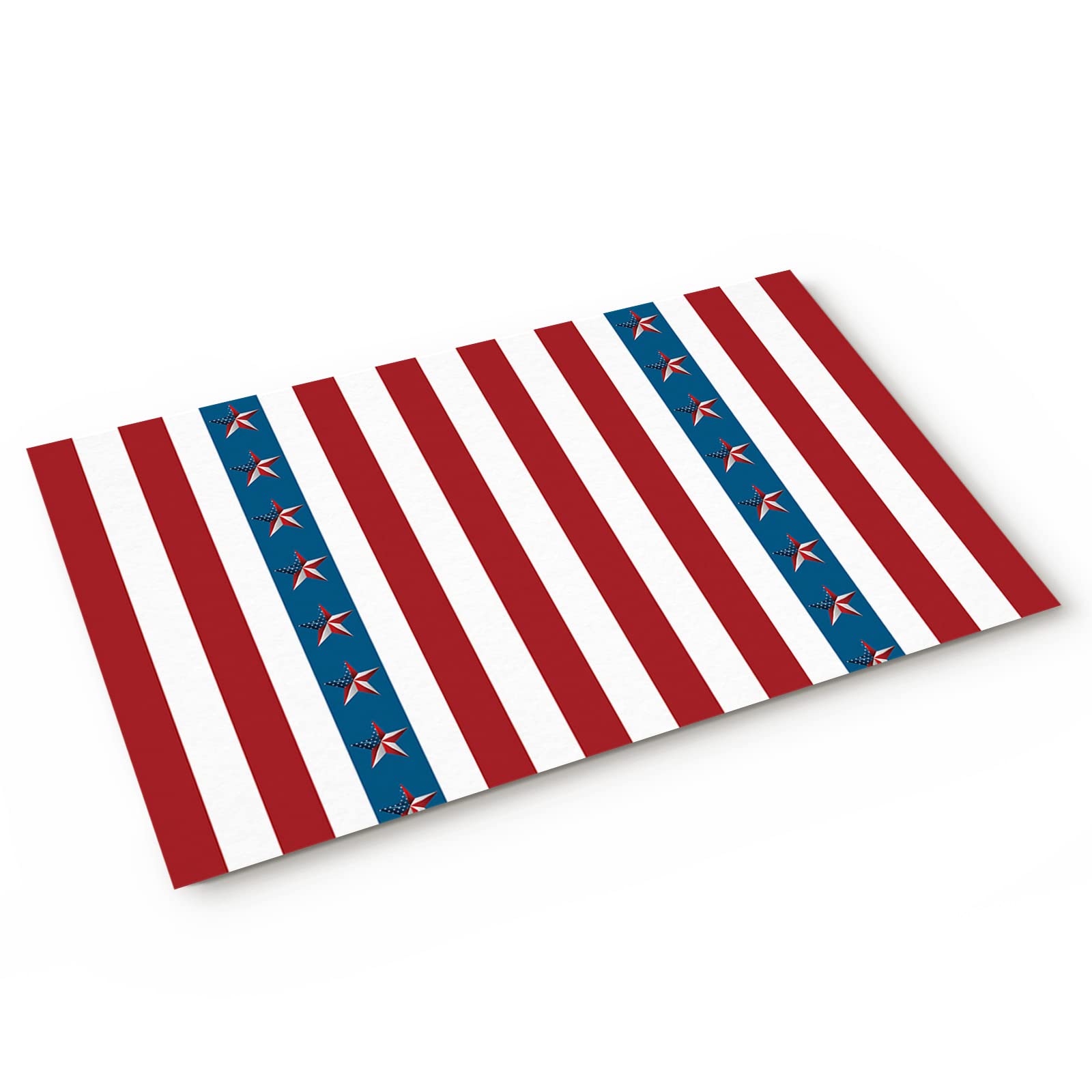 American Patriotic Stars & Stripes Doormat 20x32 - Outdoor Welcome Mat for Home & Entryway Decor