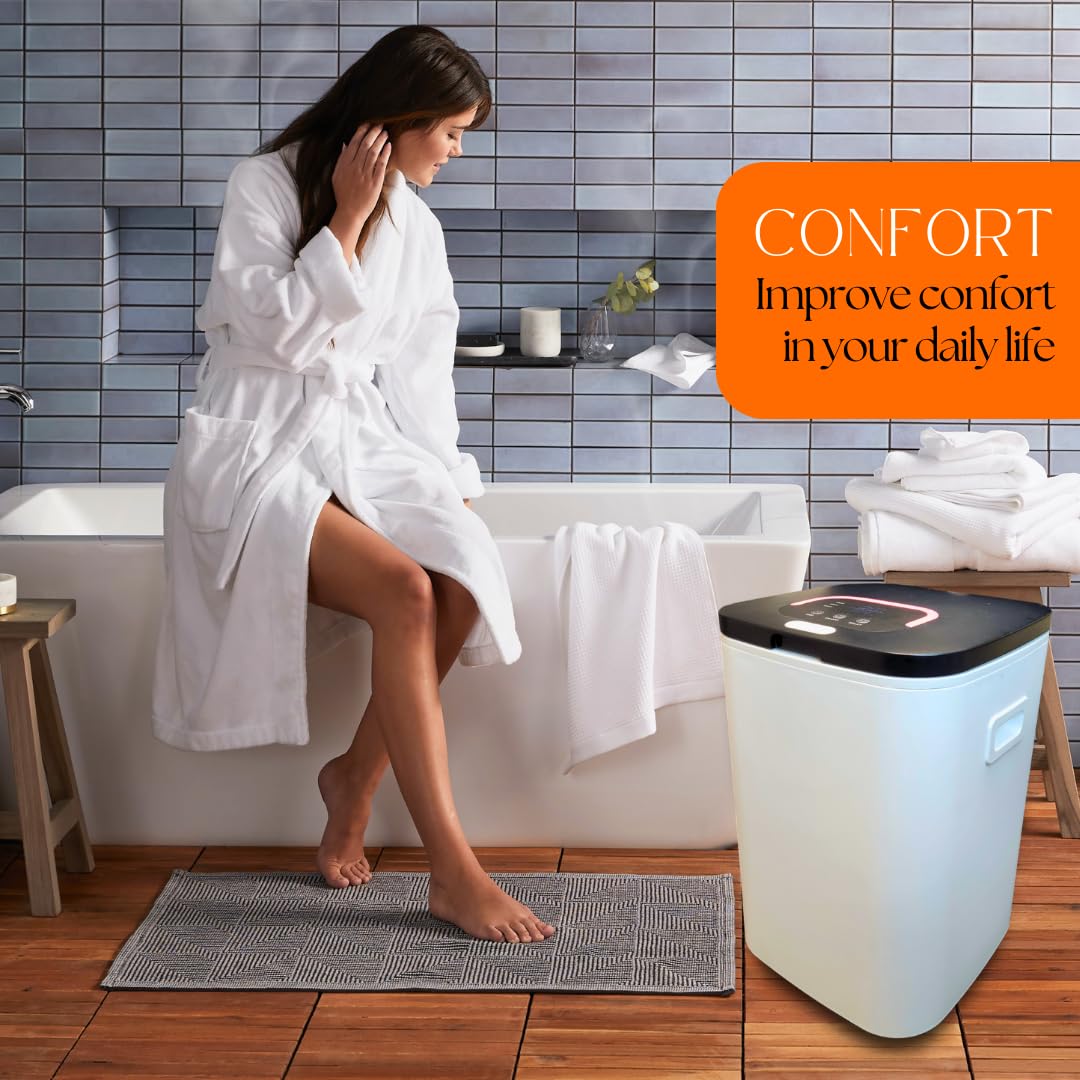 Di'Aroma Luxury Towel Warmer Bucket - Large Bathroom Towel Warmer with Auto Shut Off, Holds 2 Oversized 40