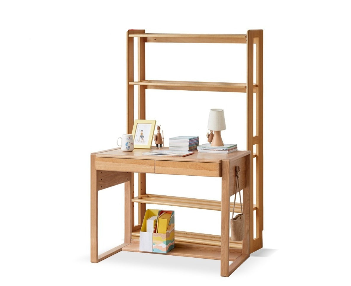Solid Wood Floor-to-Ceiling Bookshelf - Beech & Oak Wooden Storage Shelf for Books, Toys, and Home Decor | Perfect for Living Room, Nursery, and Home Office Organization