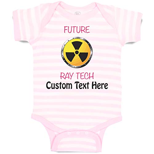 Stripes Soft Pink White Personalized Text Here