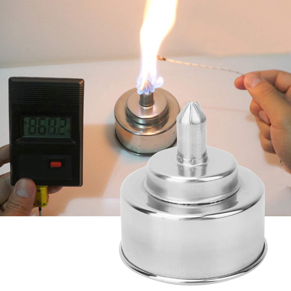 IGKE 200ml Leakproof Stainless Steel Alcohol Lamp - Unbreakable Lab Heating Equipment for Chemistry Experiments & Science Classrooms (Durable Design for Bunsen Burner Alternative)