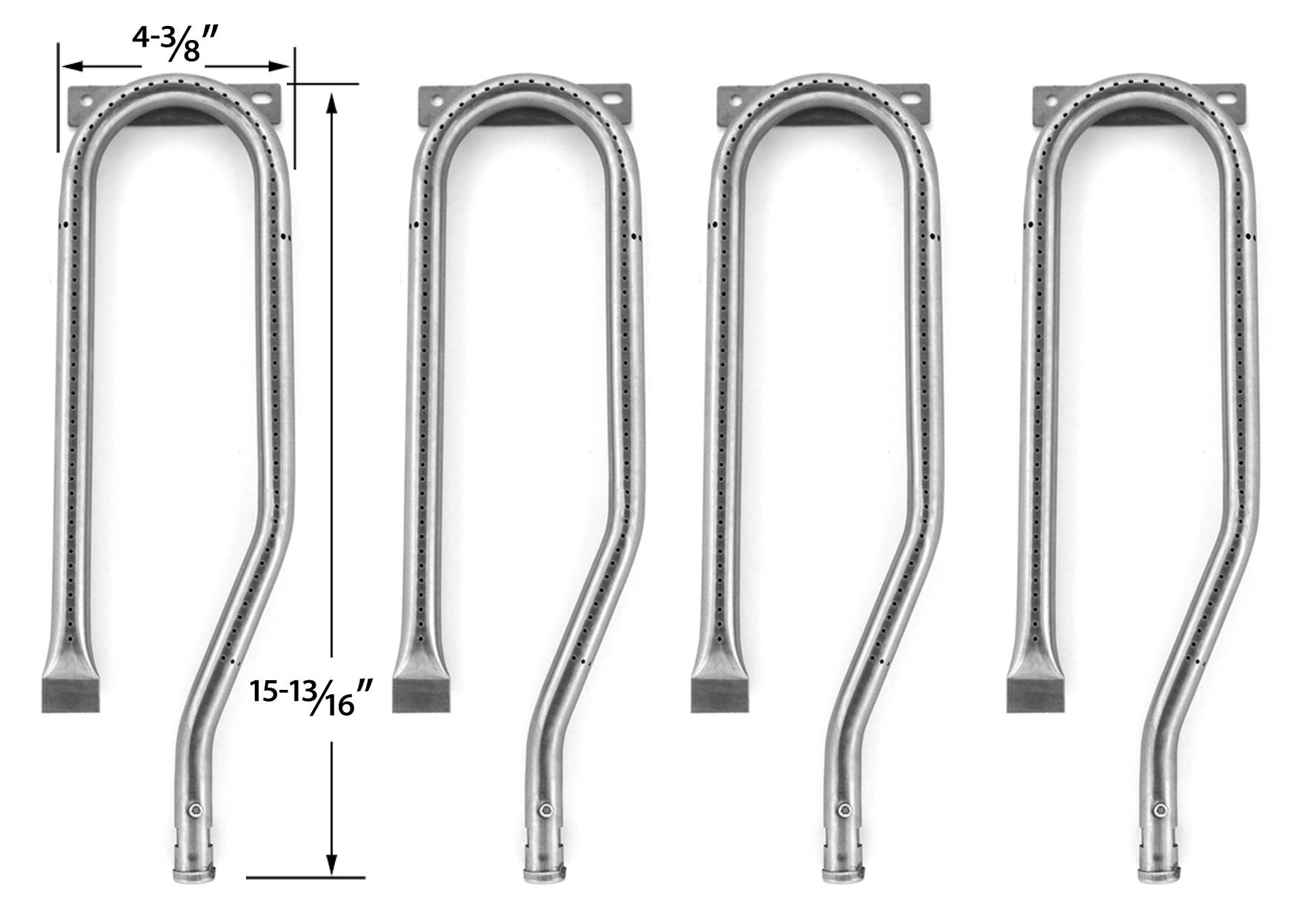Jenn-Air 740-0141, 750-0141, 750-0142 Gas Grill Replacement Kit - 4 Burners & 4 Heat Shields - Compatible with Jenn-Air Gas Models - Perfect for Outdoor BBQ, Backyard Cooking & Grill Maintenance