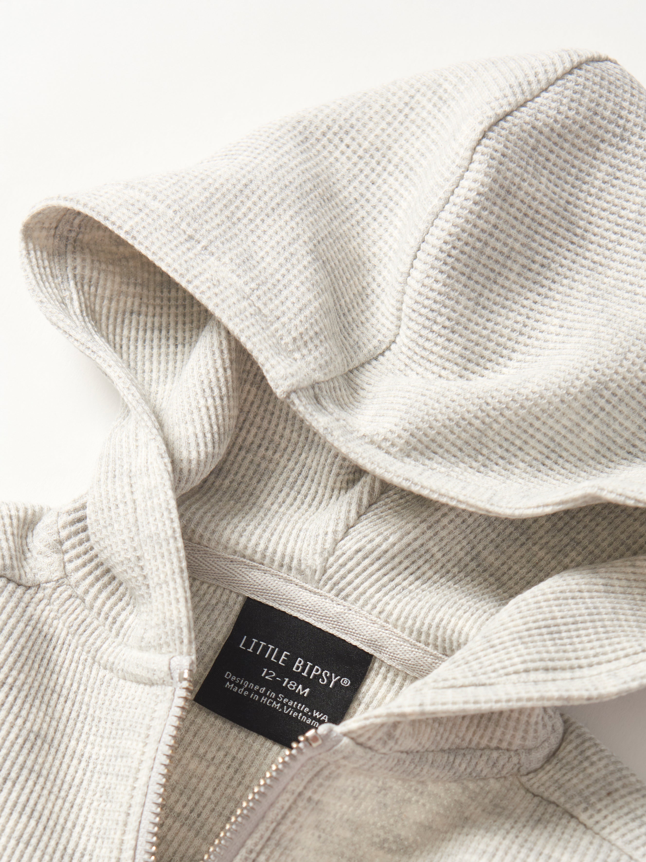 Cozy Waffle Hoodie for Men & Women - Light Heather Grey Pullover Sweatshirt | Soft Fleece Lining, Relaxed Fit | Perfect for Casual Wear, Lounging & Outdoor Activities