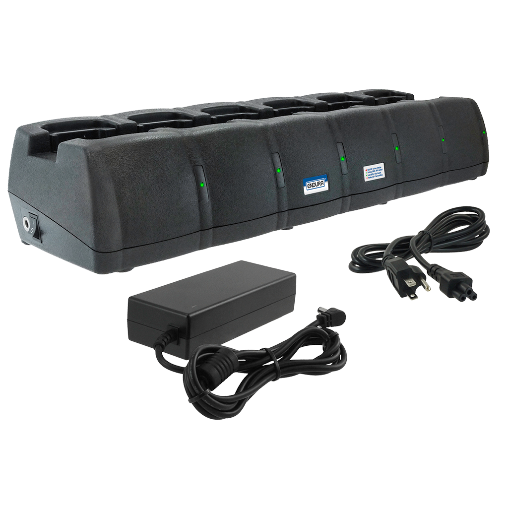 Endura EC6M 6-Port Fast Charger for iPhone, Android, iPad - High Speed USB Charging Station for Home, Office, Travel & Car Use