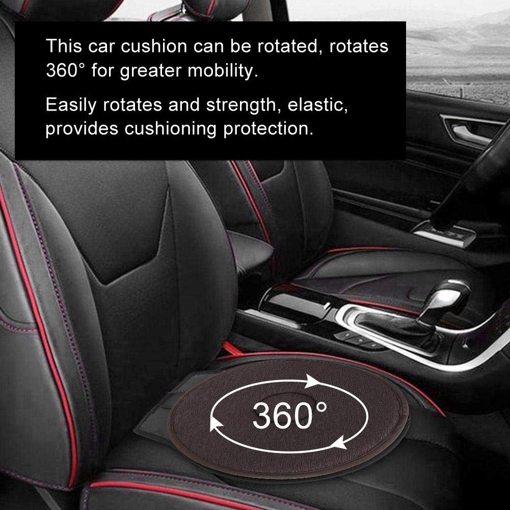 Qinlorgo 360° Rotating Non-Slip Car Seat Mat - Waterproof & Portable for Pregnant Women | Perfect for Road Trips, Commuting & Comfortable Driving