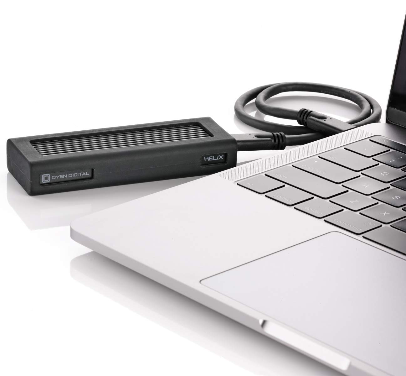 Oyen Digital Helix Dura 4TB USB-C NVMe Portable SSD - Ultra Fast 1050MB/s Transfer Speed, USB 3.2 Gen2 External Solid State Drive (DM2-P8-4T-BK) - Perfect for Gaming, Video Editing & Data Backup