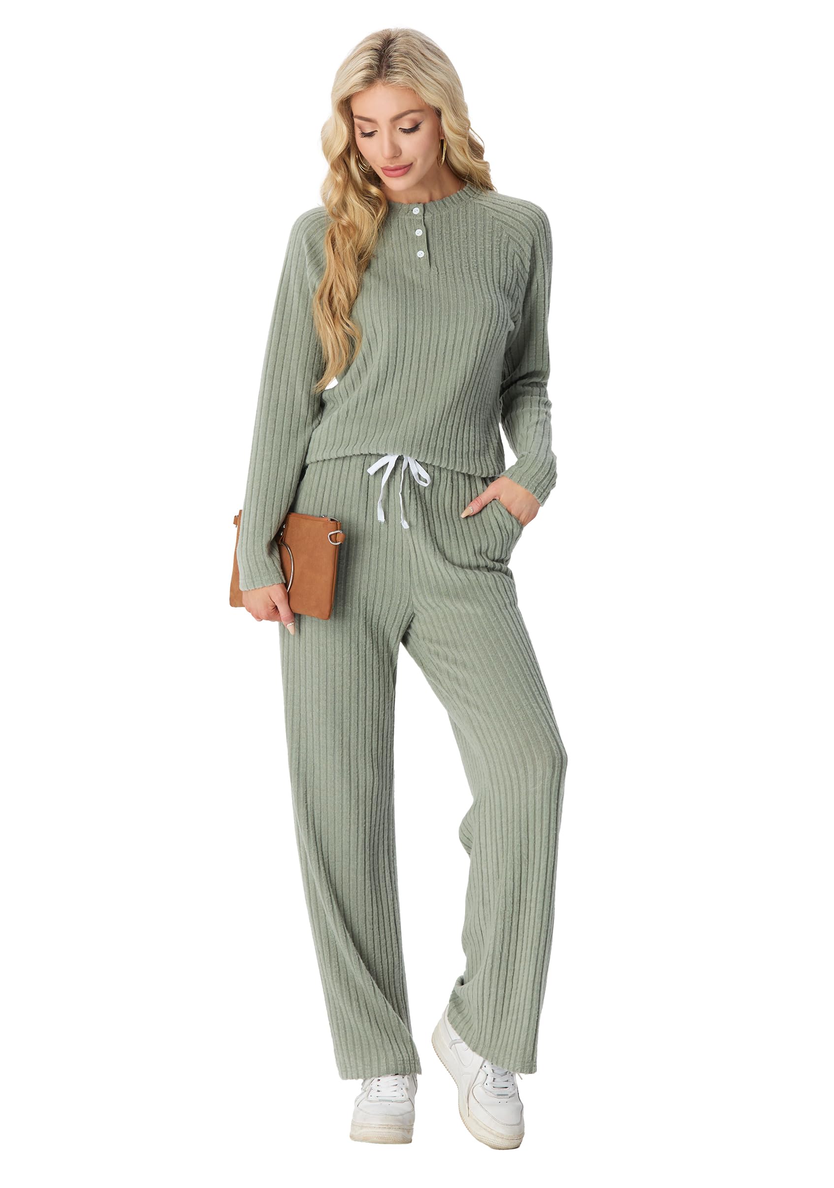 PrinStory Women's Pajama Sets - Soft Long Sleeve Winter Pajamas for Women, Cozy 2-Piece Lounge Set | Perfect for Sleepwear, Relaxing at Home & Gift Giving