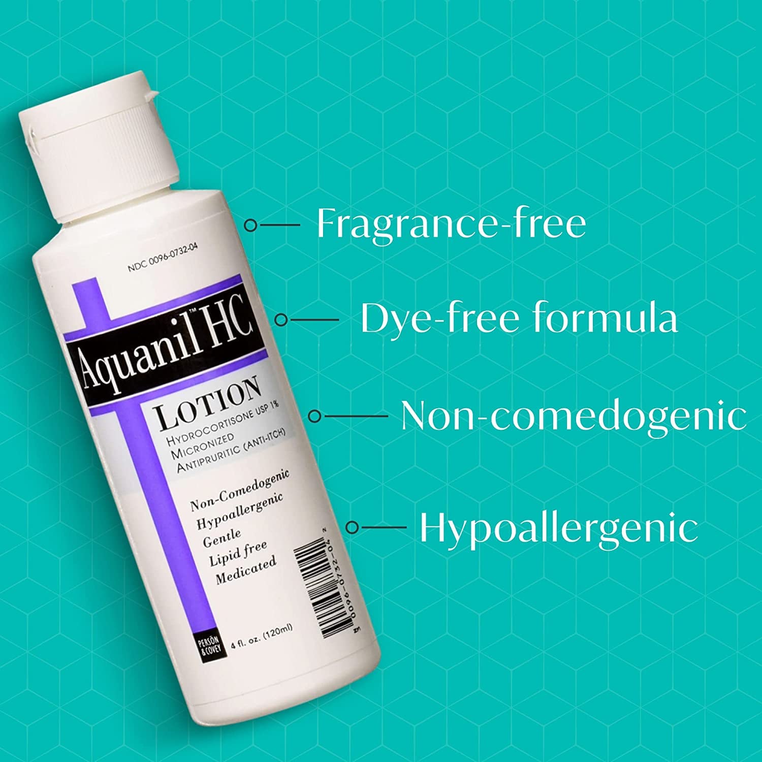 Aquanil HC Lotion 4 oz (Pack of 3) - Fragrance-Free Moisturizing Lotion for Dry, Sensitive Skin - Perfect for Eczema & Dermatitis Relief at Home or Travel