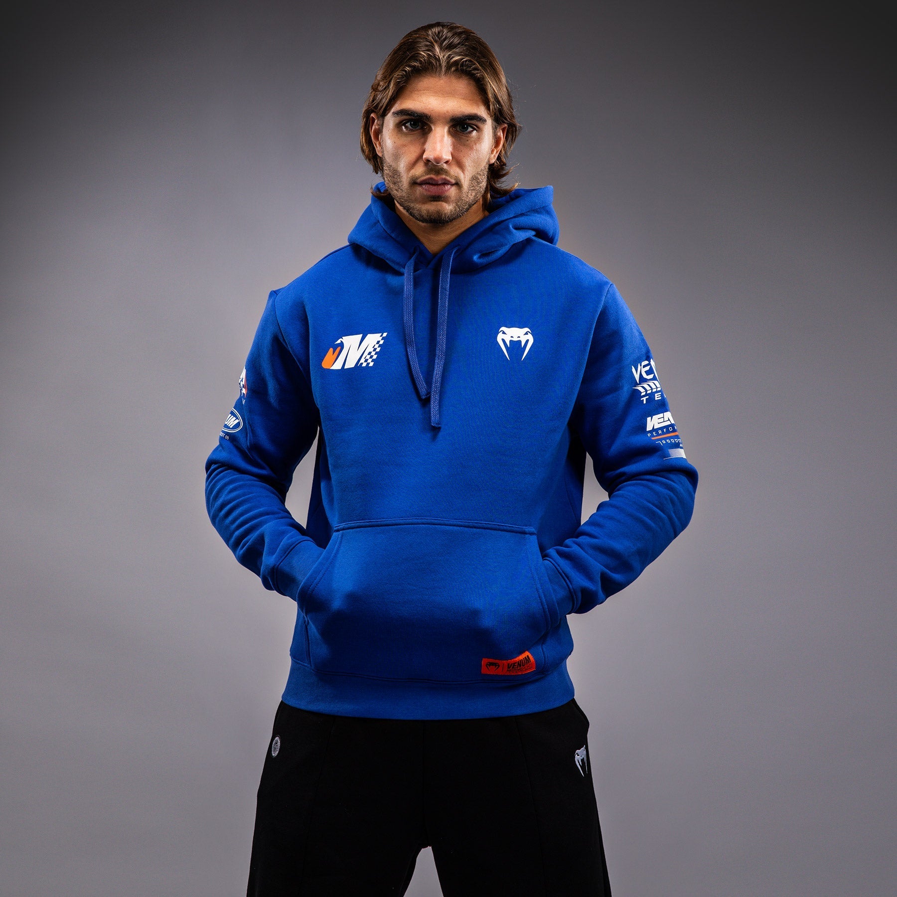 Venum Motorsport Hoodie for Men & Women - Royal Blue Athletic Sweatshirt - Comfortable & Stylish for Gym, Running, and Casual Wear