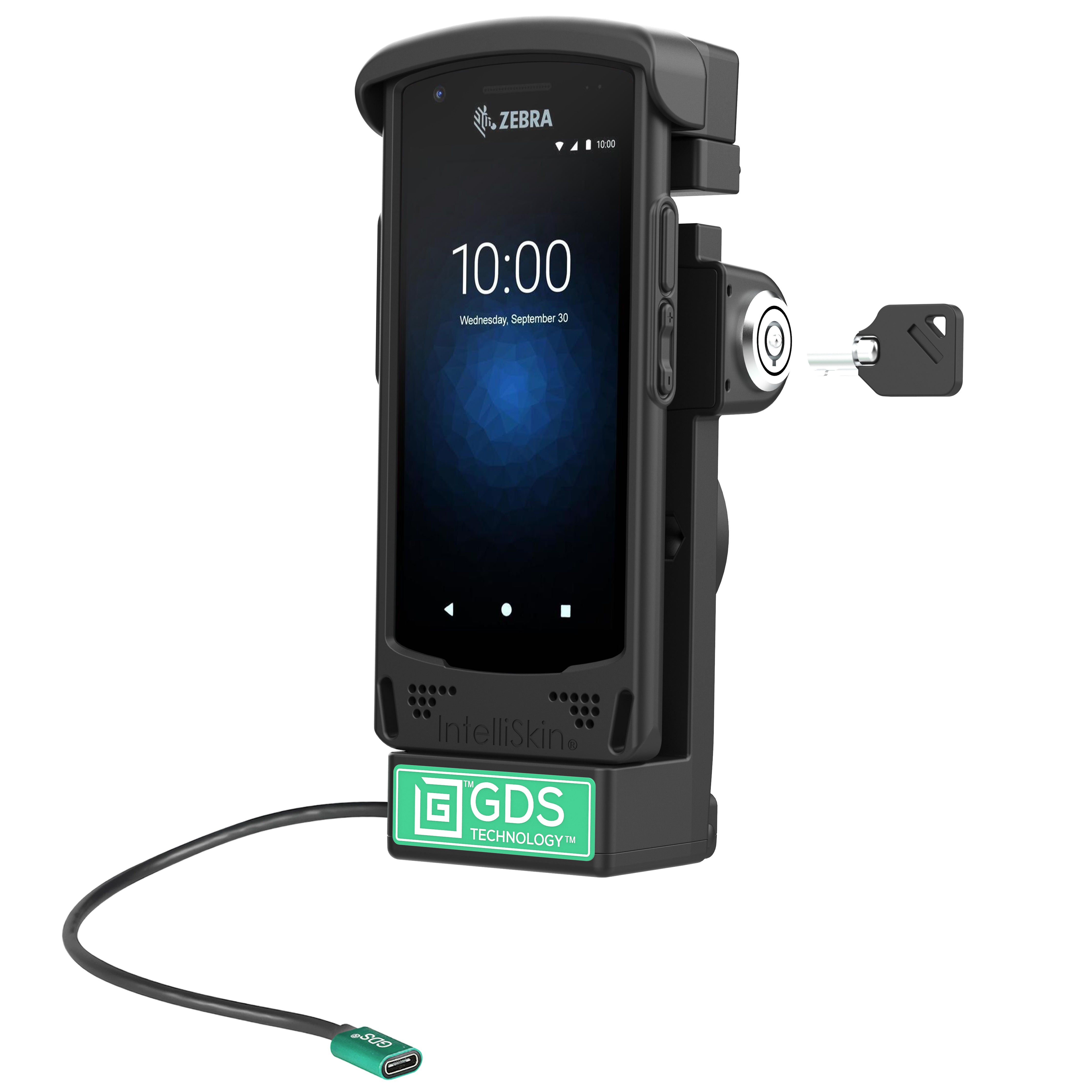 GDS® Locking Powered Dock for Zebra EC50/55 Mobile Computer - Secure Charging Station with RAM GDS DOCKL V12 ZE16CPU | Ideal for Retail, Warehouse & Logistics Use